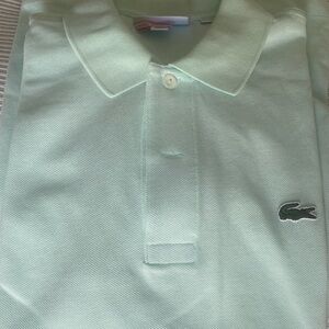 NWOT LIGHT GREEN ORIGINAL L.12.12 PETIT PIQUÉ COTTON POLO SHIRT ONLY WORN ONCE.